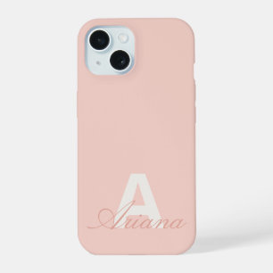 Guión femenino rosa moderno de Rubor monogramado