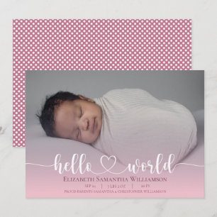 Guión fotográfico de la Invitación de la bebé mode