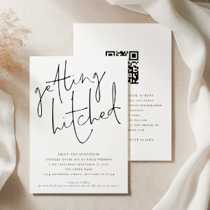 Guion informal de boda QR Invitación de boda