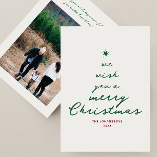 Guión manuscrito Árbol de Navidad moderno foto