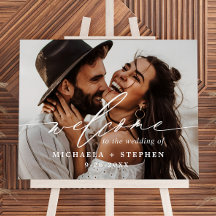 Guión Manuscrito Moderno y Bienvenida de Boda con