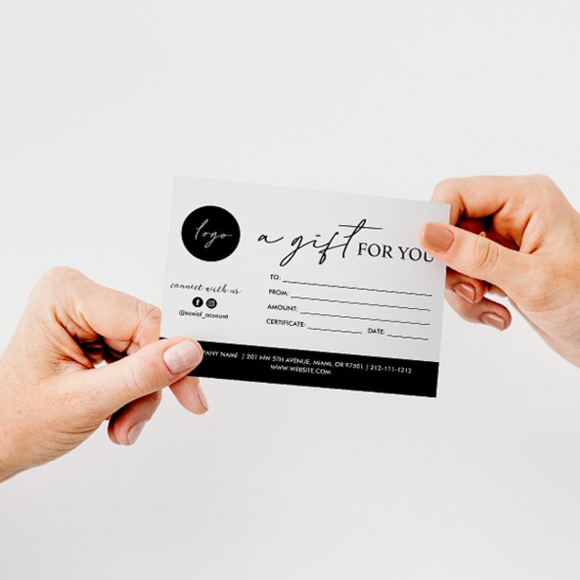 GUIÓN MÍNIMA UN REGALO PARA LA CUENTA SOCIAL DE LO (A gift for you with logo and social icon facebook instagram gift vouchers for services like massages)