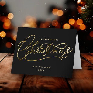 Guión minimalista de Navidad de Oro Negro