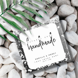 Guión minimalista etiqueta de jabón hecha a mano n