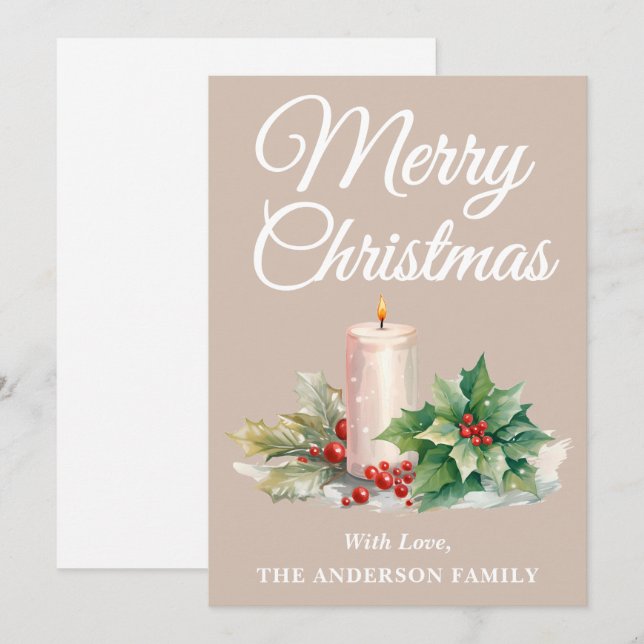 Guión minimalista Feliz Navidad (Anverso / Reverso)