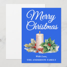 Guión minimalista Feliz Navidad Azul