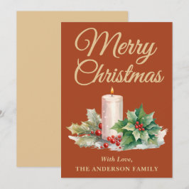 Guión minimalista Feliz Navidad Boho Terracotta