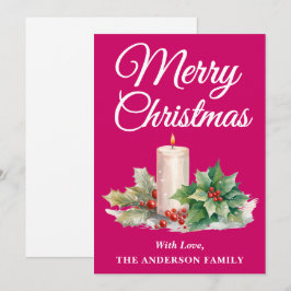 Guión minimalista Feliz Navidad Magenta