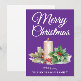 Guión minimalista Feliz Navidad Púrpura