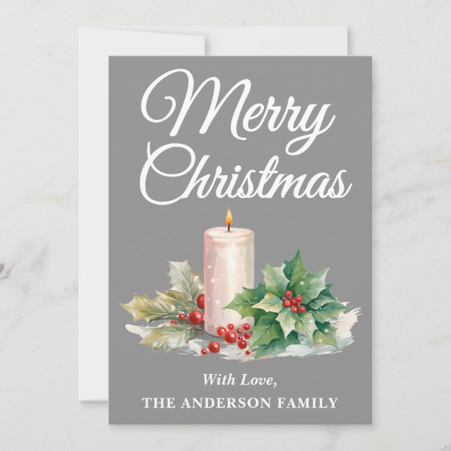 Guión minimalista Feliz Navidad Silver (Anverso)