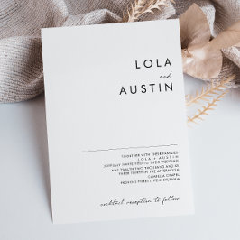 Guión Minimalista moderno Invitación a la boda