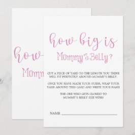 Guión Minimalista rosado cuán grande es el Belly d