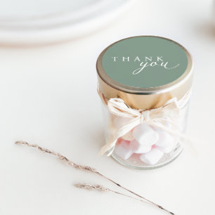 Guión Minimalista verde sabio Gracias Pegatinas