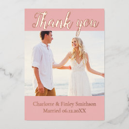 Guión mínimo Boda personalizado tarjeta de agradec