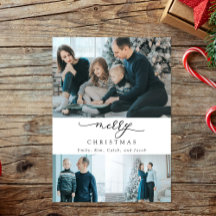 Guión mínimo moderno 3 foto Feliz Navidad