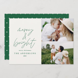 Guión moderno 1 foto alegre y Navidades brillantes