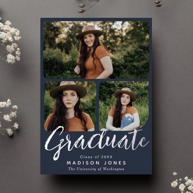 Guión moderno 4 Fotos Invitación a la fiesta de gr (Subido por el creador)