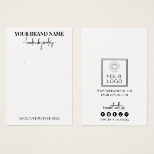 Guión moderno Añadir logotipo Tarjetas de visualiz