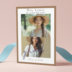 Guión moderno Anuncio de graduación con varias fot