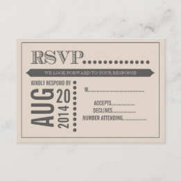 Guión moderno Beige y Boda Gris RSVP