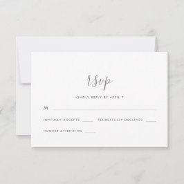 Guión moderno con puntos Wedding Rsvp