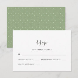 Guión moderno con puntos Wedding Rsvp