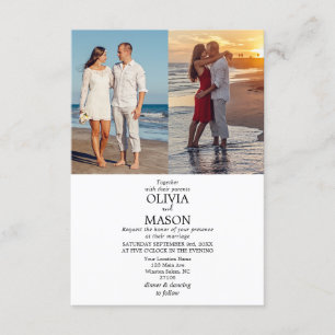 Guión moderno Dos Invitación a la Boda de Fotograf