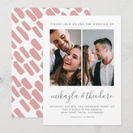 Guión moderno Dos Invitación a la Boda Fotográfica