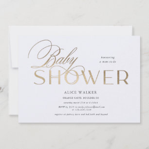 guión moderno elegante invitación a la ducha de be