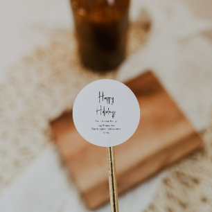 Guión moderno Felices vacaciones Sellos para sobre