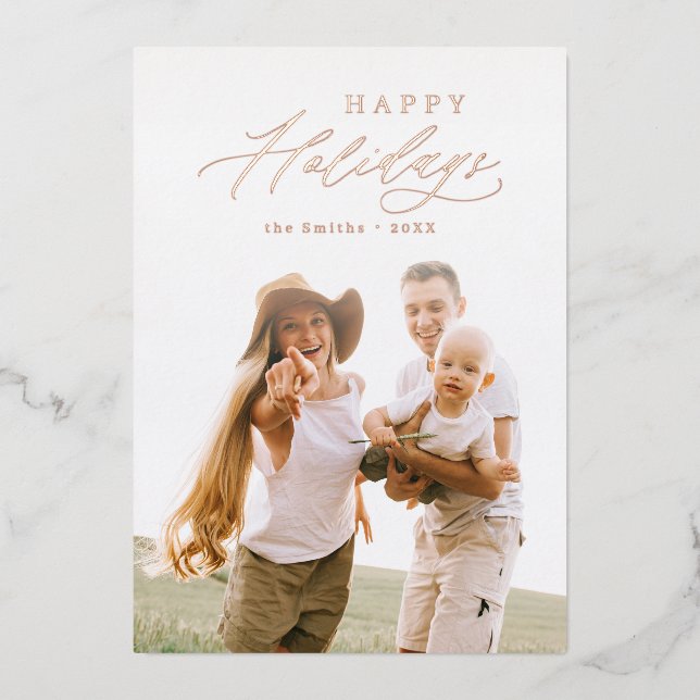 Guión moderno Feliz Festividad Familiar Festividad (Anverso)