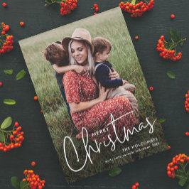 Guión moderno Feliz Navidad Simple Foto