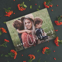 Guión moderno Feliz Navidad Simple Foto