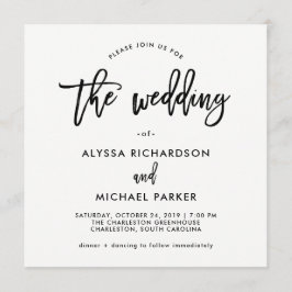 Guión moderno | Invitación a la boda