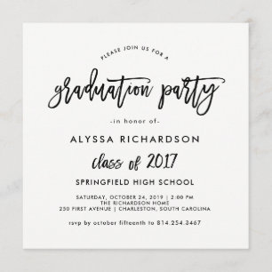 Guión moderno Invitación a la fiesta de graduaci