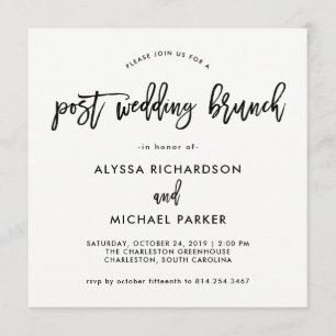 Guión moderno   Invitación a post Boda Brunch