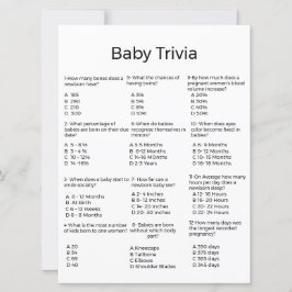 Guión moderno juego de trivia de bebé juego de duc