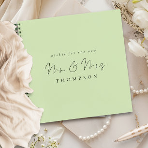 Guión moderno Libro de invitados de Mrs Boda Lime