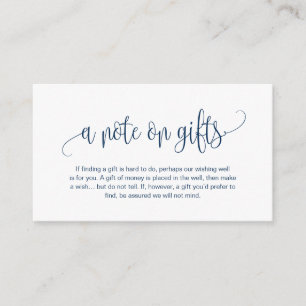 Guión moderno, Navy Blue, Una nota sobre regalos