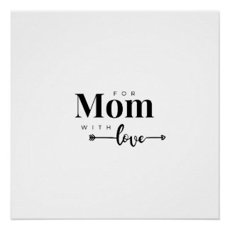 Guión moderno para mamá con amor Poster brillante