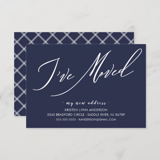 Guión moderno que he movido la Invitación (Anverso / Reverso)