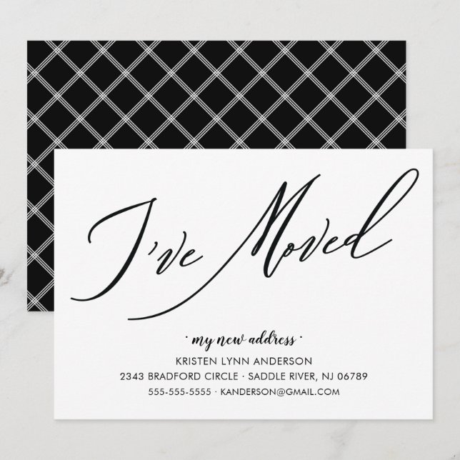 Guión moderno que he movido la Invitación (Anverso / Reverso)