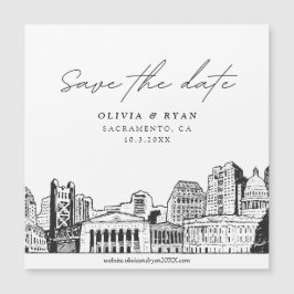 Guión moderno Sacramento Guardar el imán de fecha