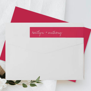 Guión moderno Viva Magenta Boda minimalista
