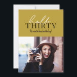 Guión moderno y foto geométrica de 30 años<br><div class="desc">Guión moderno y foto geométrica de 30 años de cumpleaños invitada. Patrón retrovisor geométrico. Se puede cambiar el color.</div>