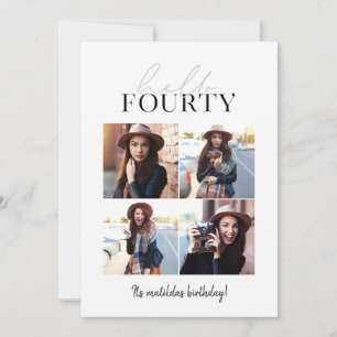 Guión moderno y multifoto geométrica de 40 años