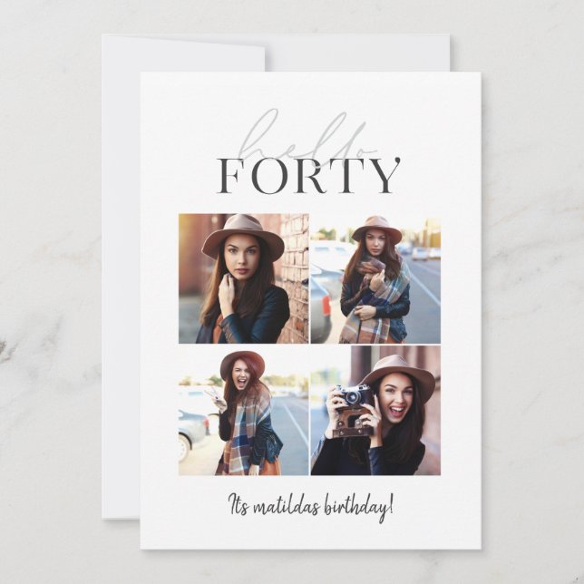 Guión moderno y multifoto geométrica de 40 años (Anverso)