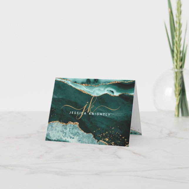 Guión Monograma del Purpurina Geode Gold de la agi (Anverso)