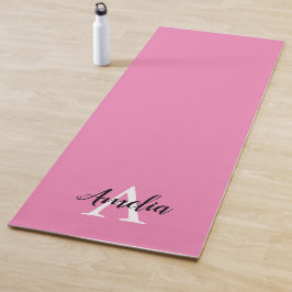 Guión monograma rosado Yoga Mat