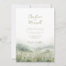 Guión personalizado de invitación a boda verde sab